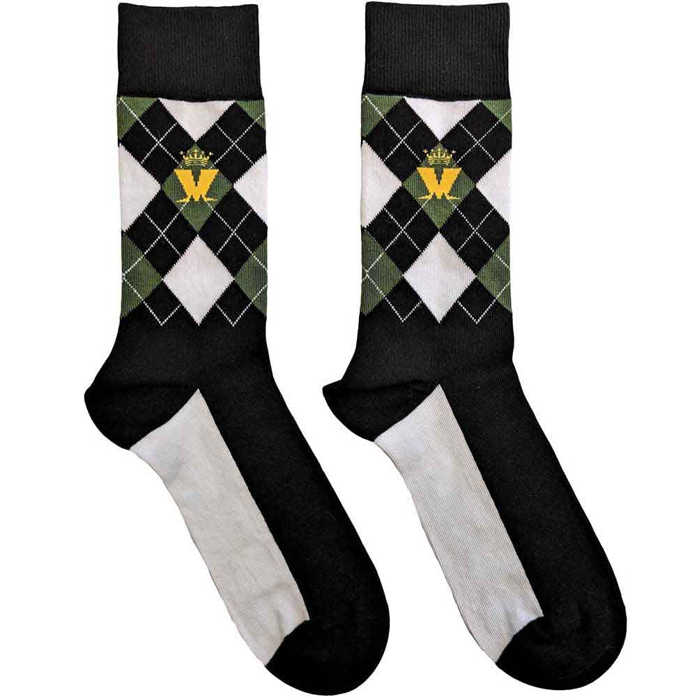 MADNESS Unisex Ankle Socks, Crown & M Green Diamond