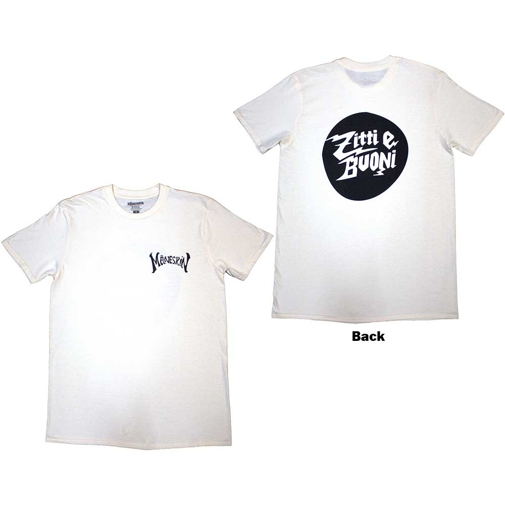 MANESKIN Attractive T-Shirt, Pocket Logo & Zitti E Buoni Circle