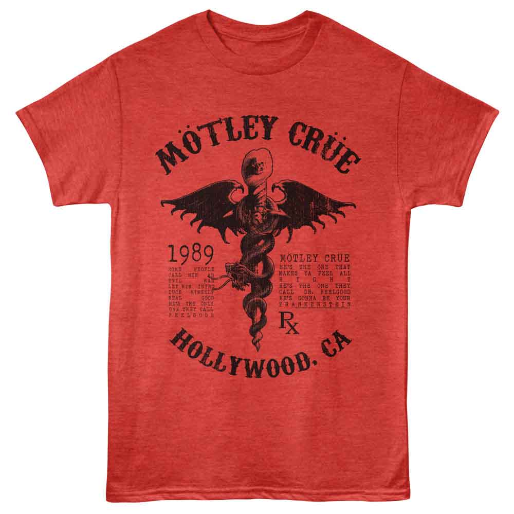 MOTLEY CRUE Eye-Catching T-Shirt, 1989 HOLLYWOOD