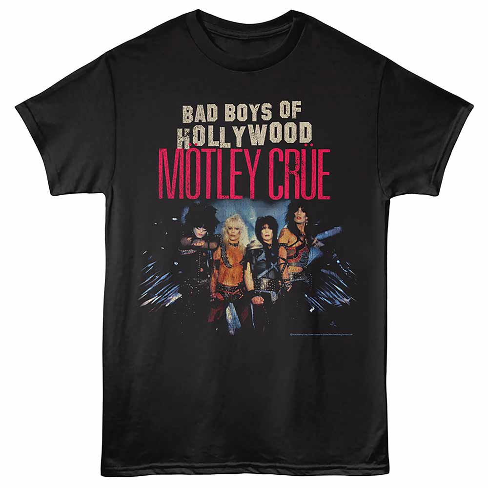 MOTLEY CRUE Eye-Catching T-Shirt, BAD BOYS OF HOLLYWOOD