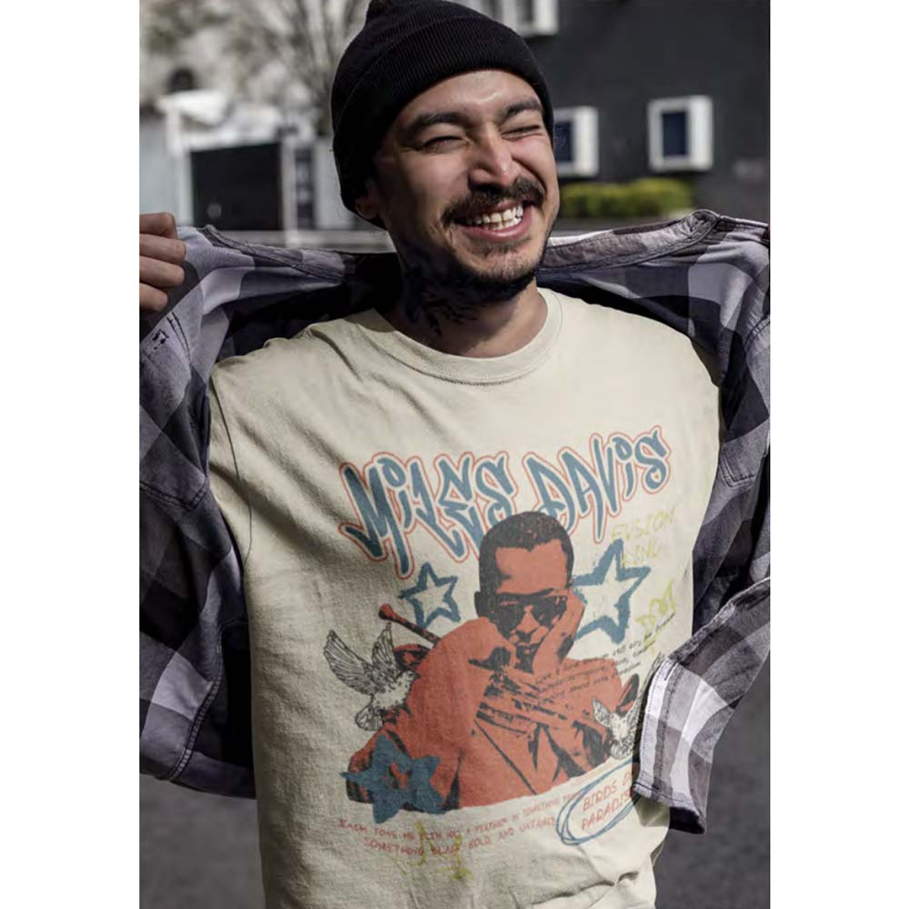MILES DAVIS Eye-Catching T-Shirt, BIRDS OF PARADISE