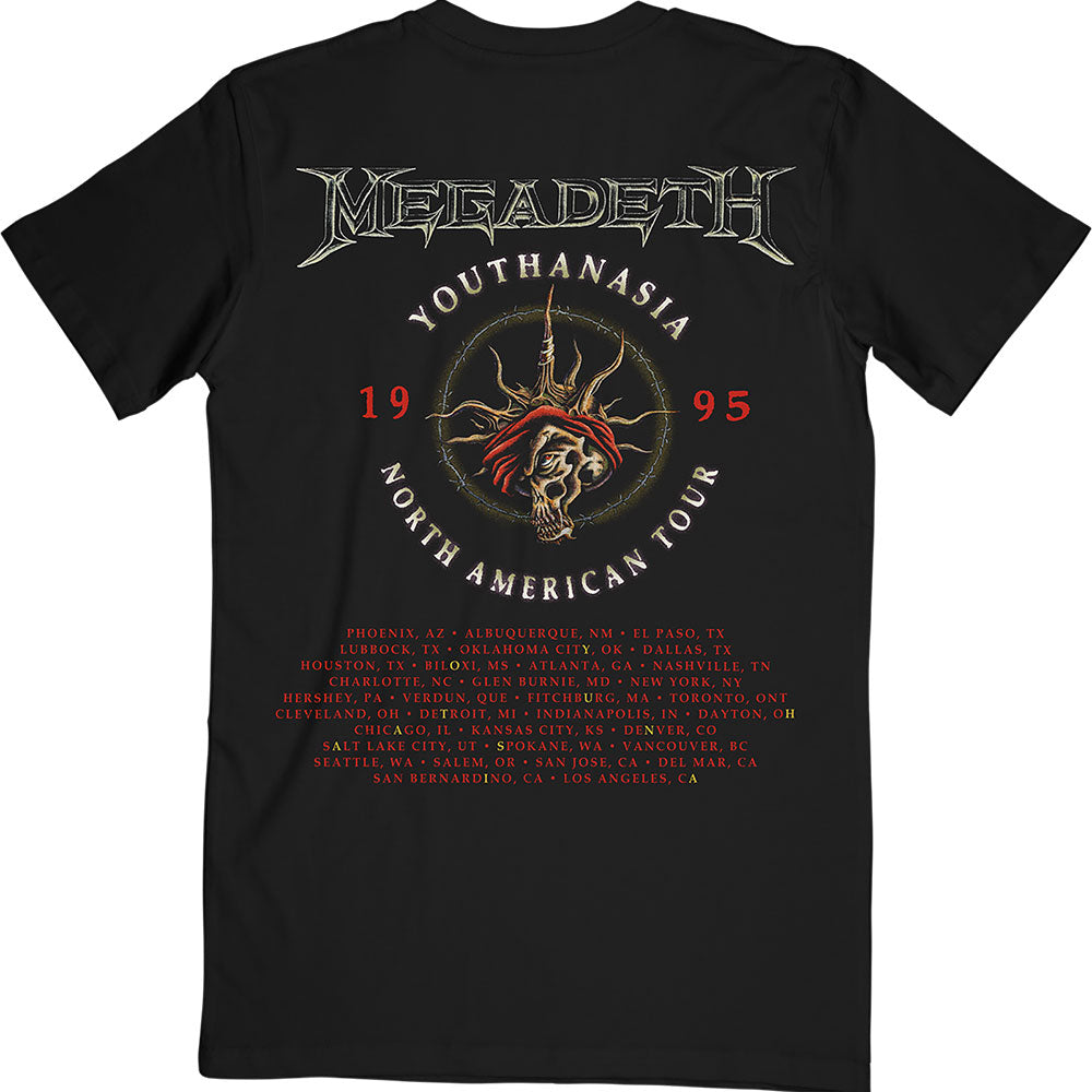 MEGADETH Attractive T-Shirt, Youthanasia 1995 North American Tour
