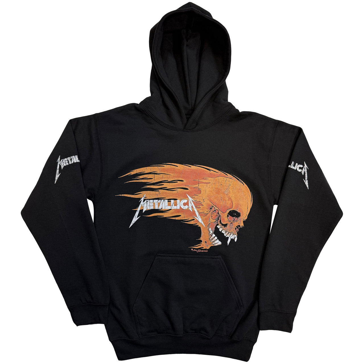 METALLICA Attractive Hoodie, Flaming Skull