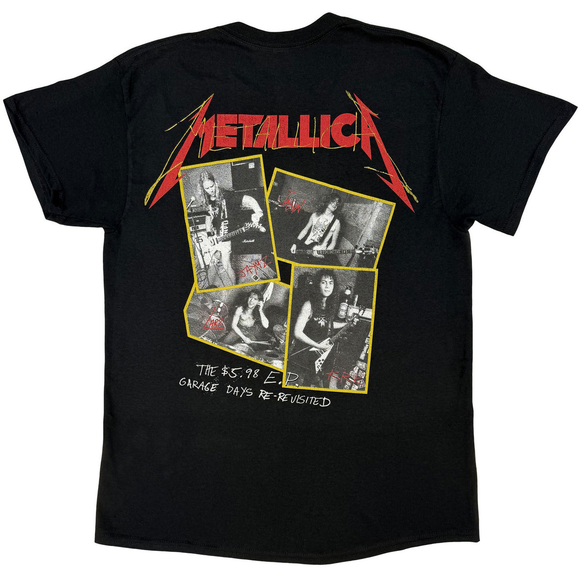 METALLICA Attractive T-Shirt, Garage Photo Yellow