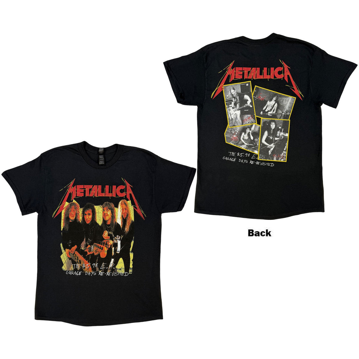 METALLICA Attractive T-Shirt, Garage Photo Yellow