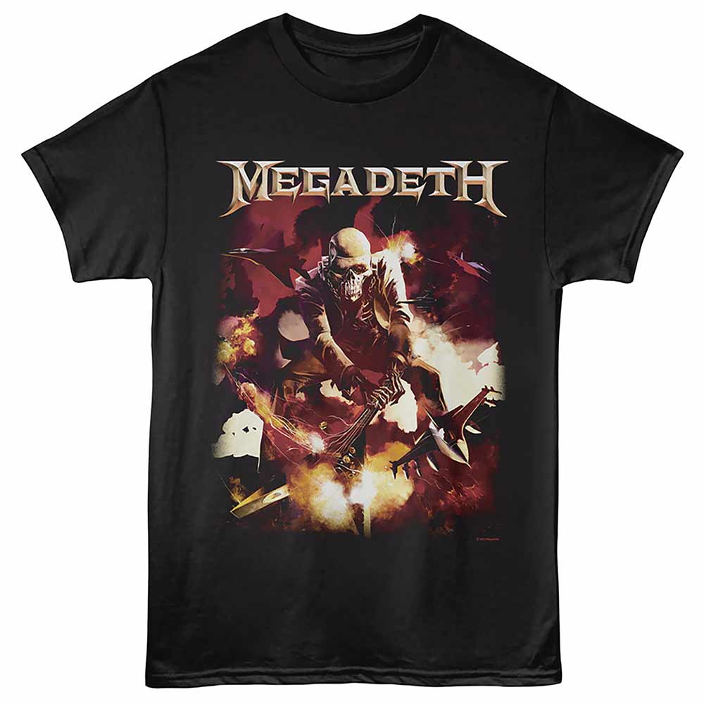 MEGADETH Eye-Catching T-Shirt, GUITAR SMASH