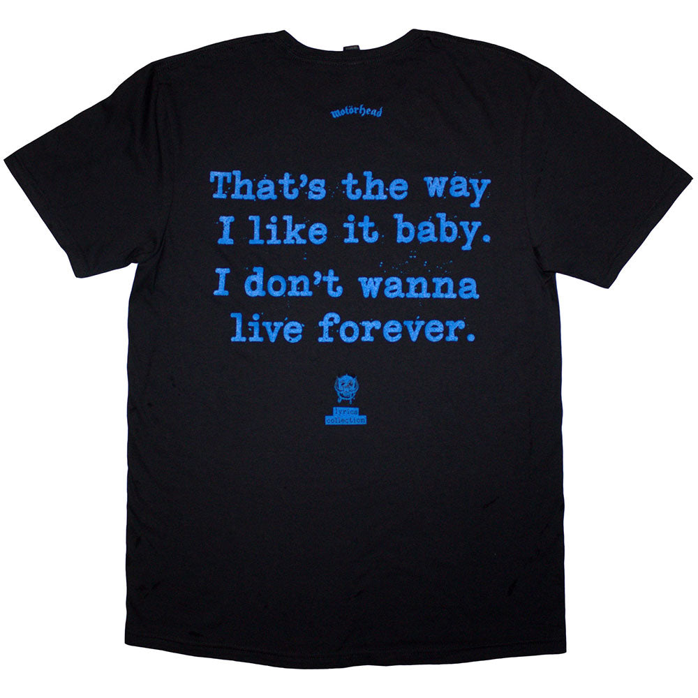 MOTORHEAD Attractive T-Shirt, Ace Of Spades Lyric