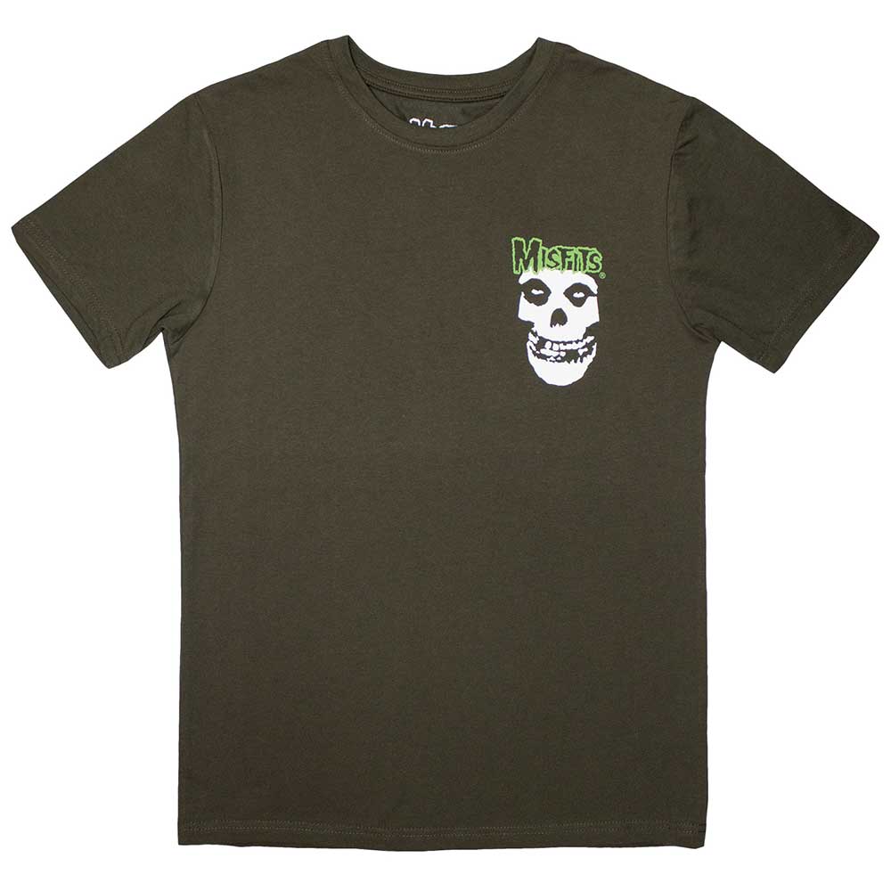 MISFITS Attractive T-Shirt, Mini Skull & Logo