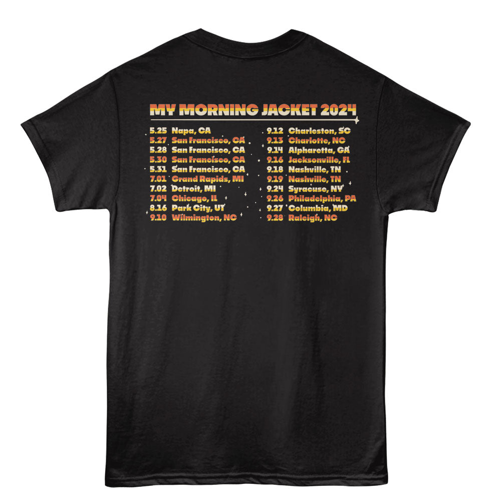 MY MORNING JACKET Eye-Catching T-Shirt, TOUR 2024