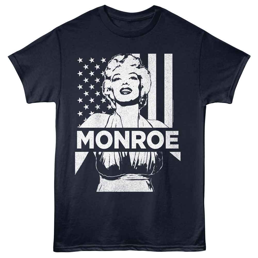 MARILYN MONROE Eye-Catching T-Shirt, US FLAG
