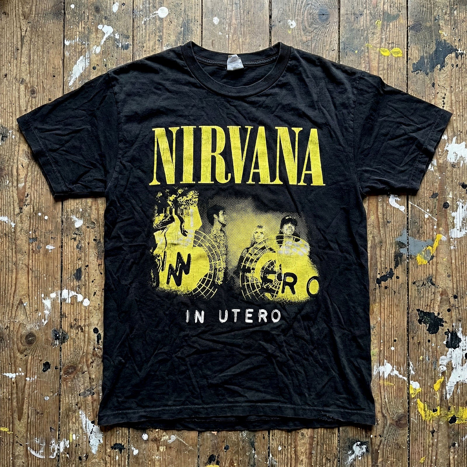 NIRVANA Carbon T-Shirt, In Utero Band Photo