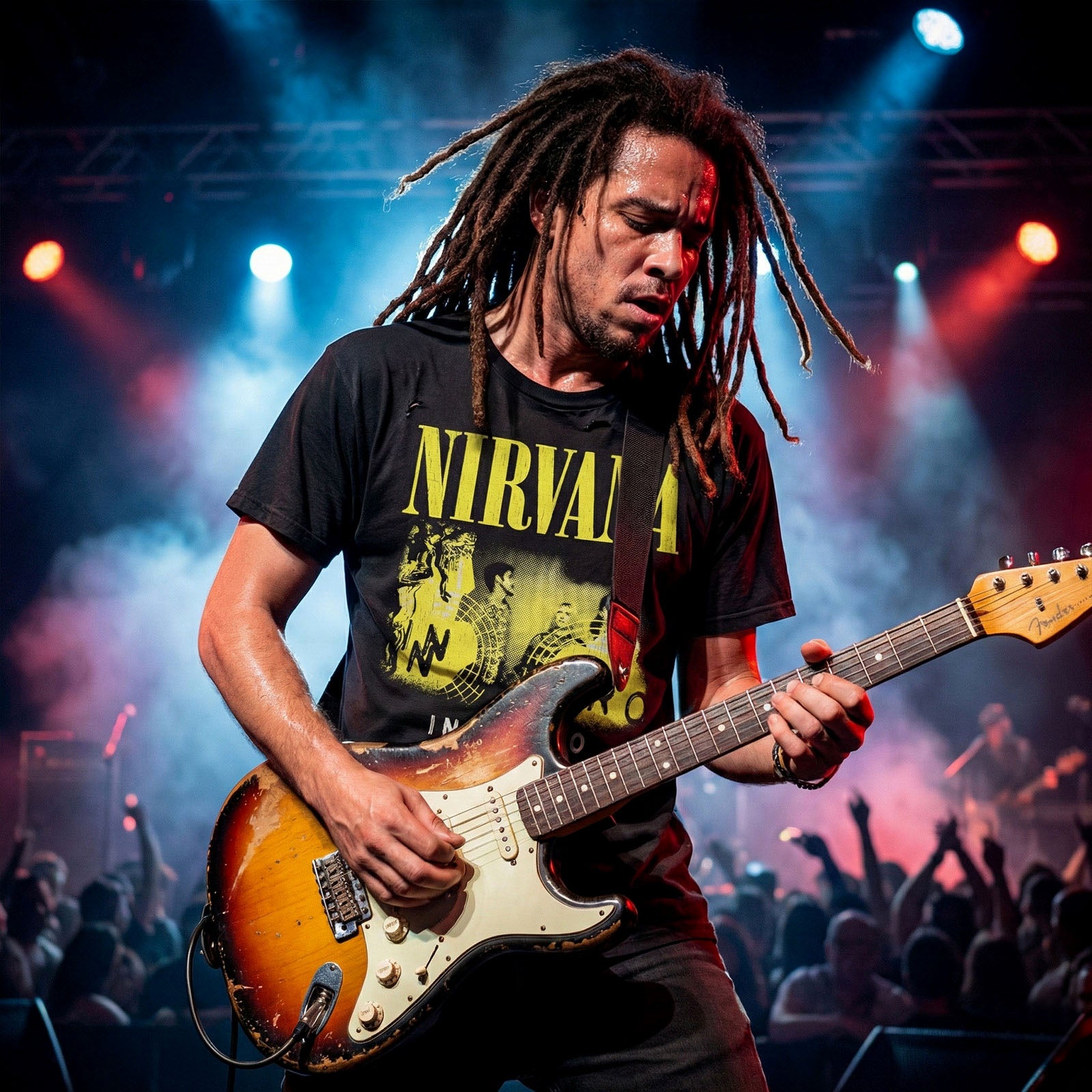 NIRVANA Carbon T-Shirt, In Utero Band Photo