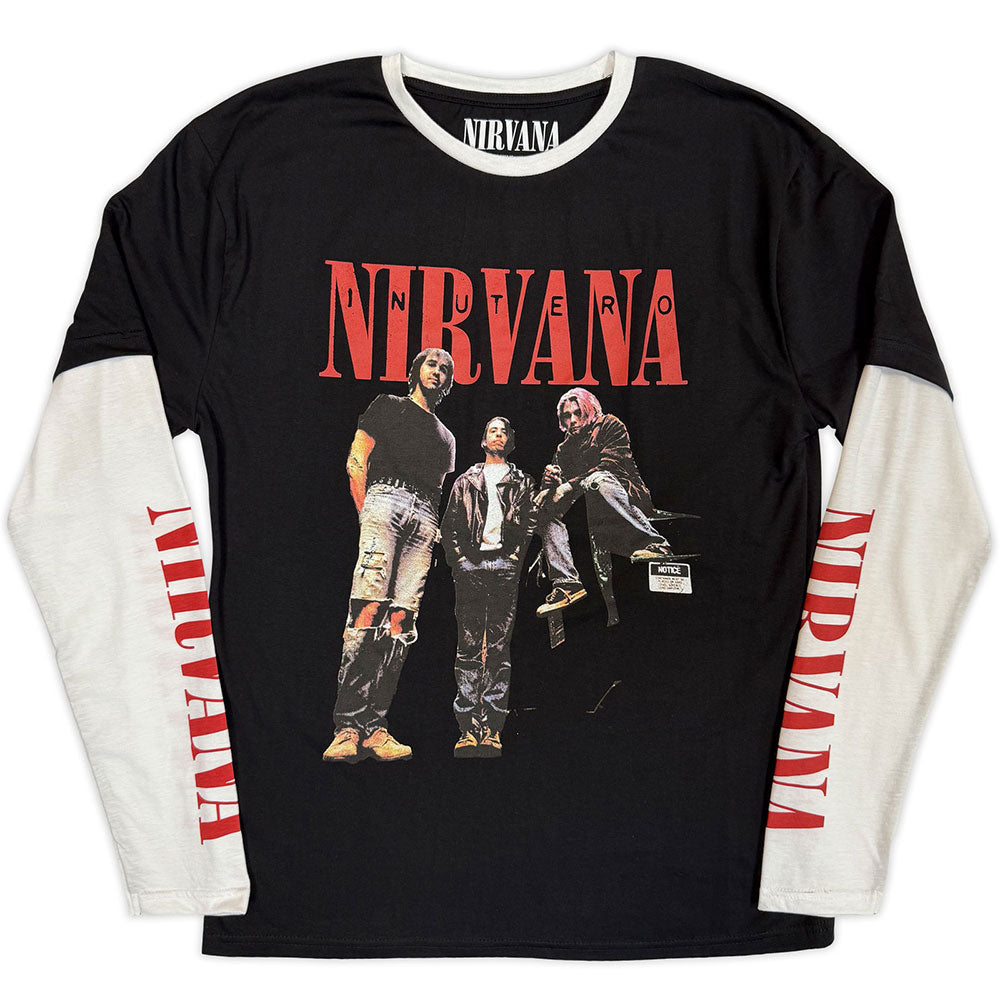 NIRVANA Long Sleeve T-Shirt, In Utero Band Photo