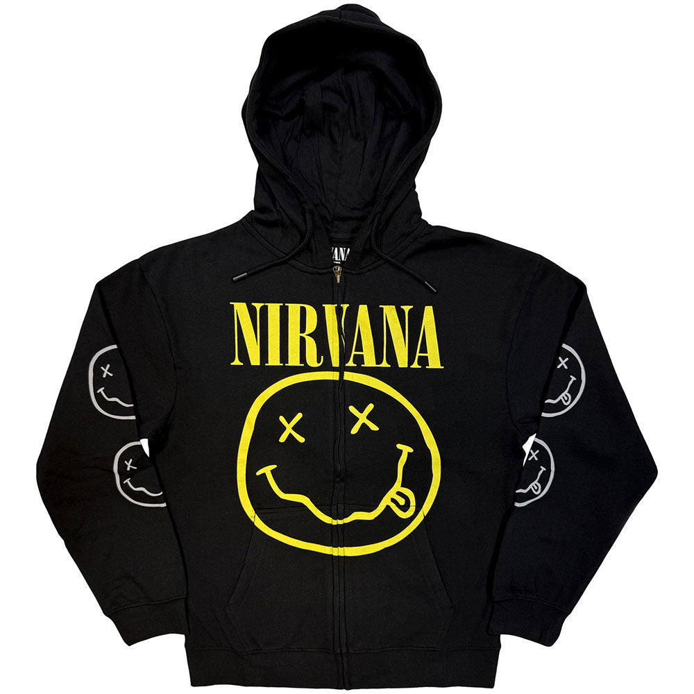 NIRVANA Attractive Hoodie, Yellow Happy Face