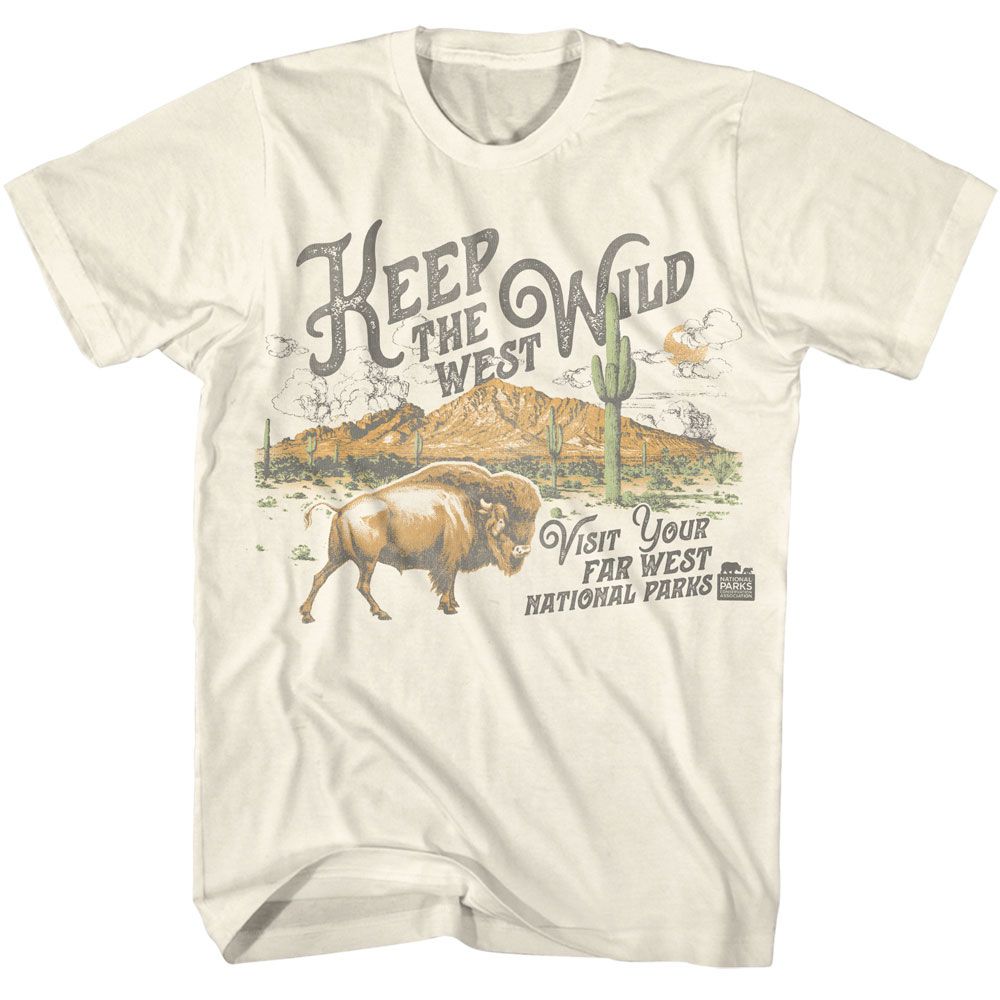 NATIONAL PARKS Eye-Catching T-Shirt, KEEP WEST WILD