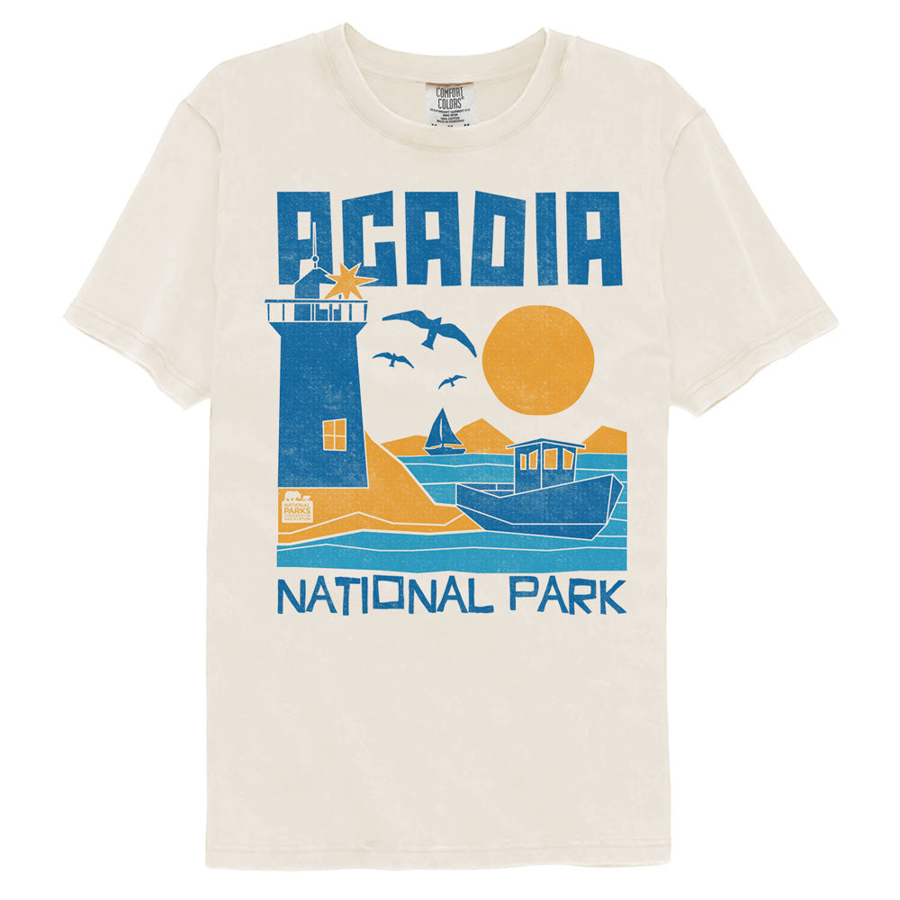 NATIONAL PARKS Garment Dye T-Shirt, ACADIA ABBREVIATED