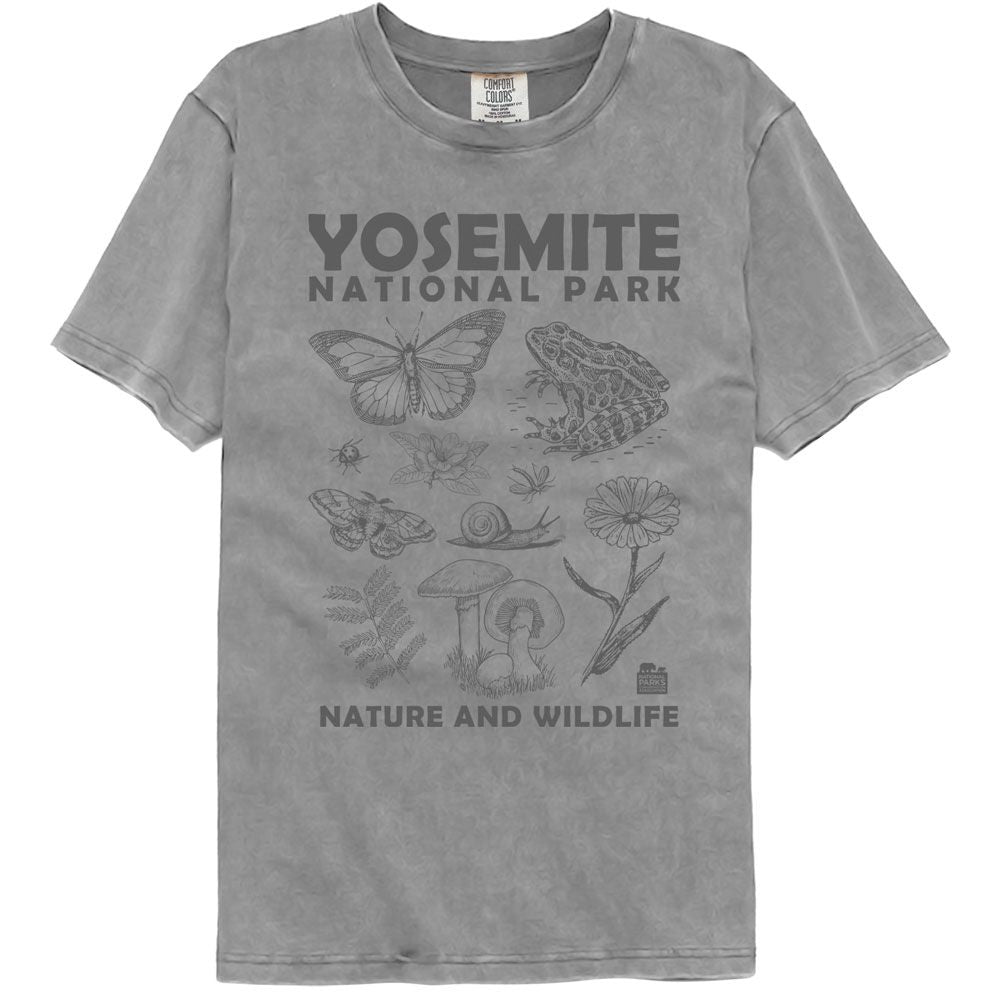 NATIONAL PARKS Eye-Catching COMFORT COLOR T-Shirt, YOSEMITE NATURE AND WILDLIFE
