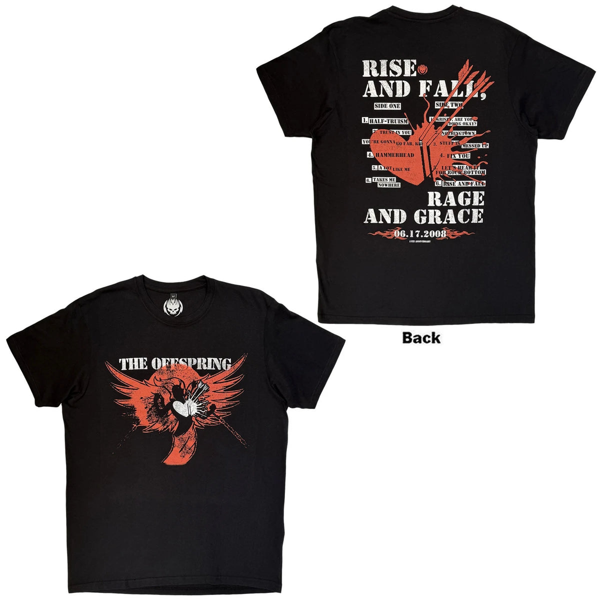 THE OFFSPRING Carbon T-Shirt, Rise And Fall