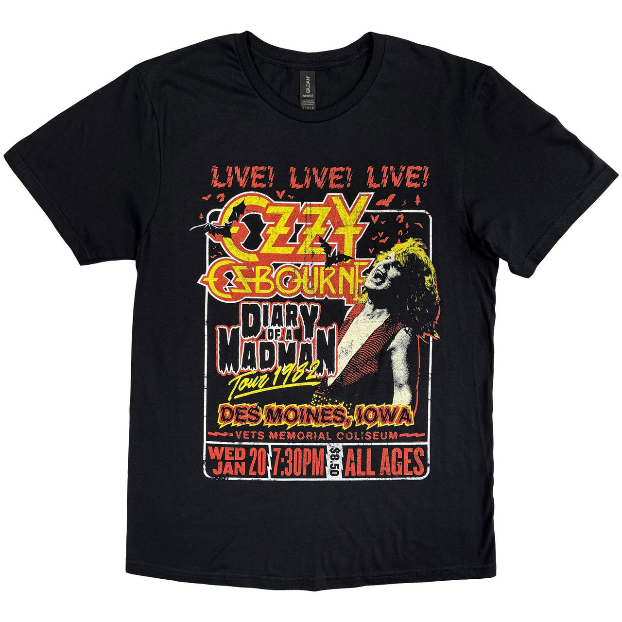 OZZY OSBOURNE Attractive T-Shirt, Diary Of A Madman Tour