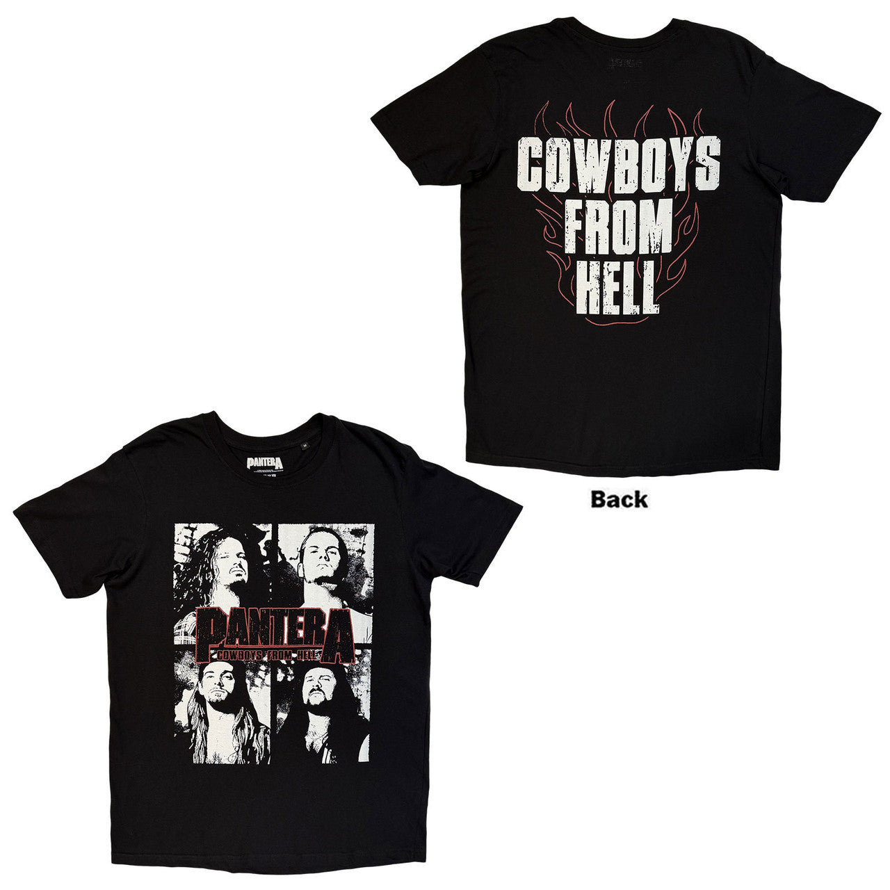 PANTERA Attractive T-Shirt, Cowboys From Hell Flames – Authentic