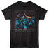 Black t-shirt with Pink Floyd graphic and text on a white background
