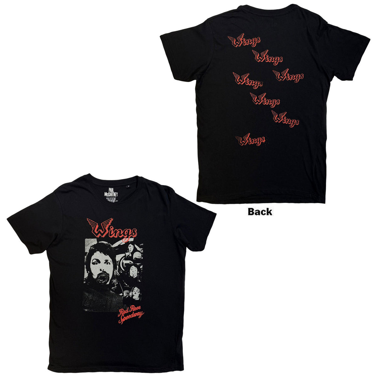 PAUL MCCARTNEY Attractive T-Shirt, Wings Collage