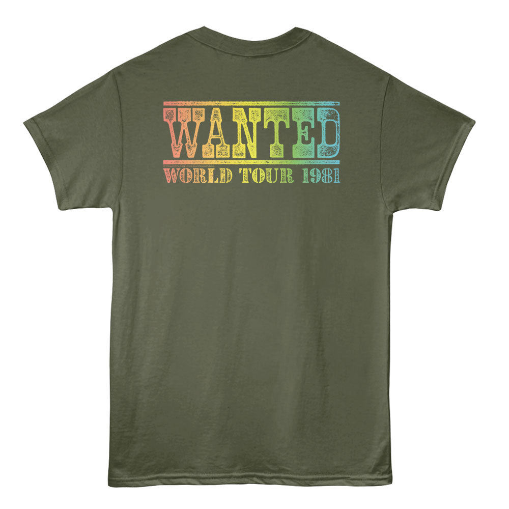PETER TOSH Eye-Catching T-Shirt, WANTED WORLD TOUR