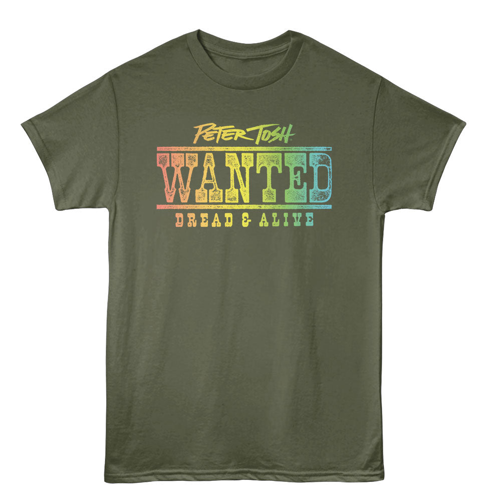 PETER TOSH Eye-Catching T-Shirt, WANTED WORLD TOUR