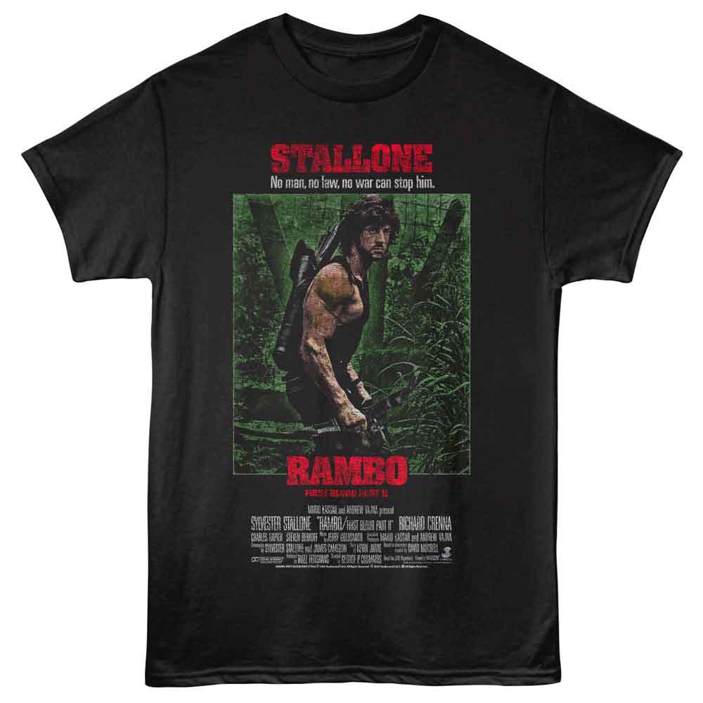 RAMBO Eye-Catching T-Shirt, FIRST BLOOD JUNGLE POSTER