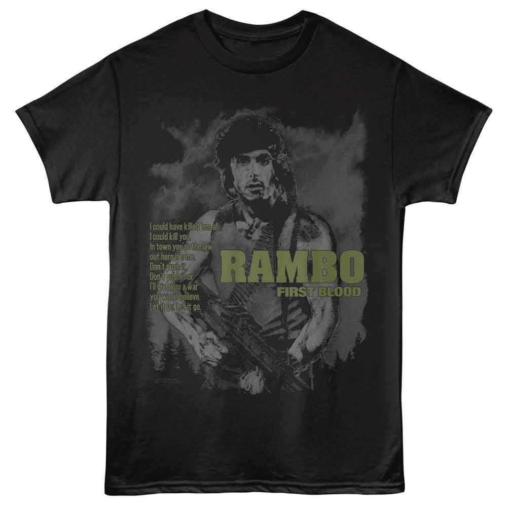 RAMBO Eye-Catching T-Shirt, DONT PUSH IT