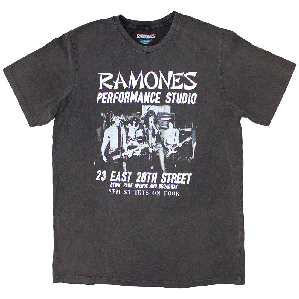 RAMONES Stone Wash T-Shirt, First Performance