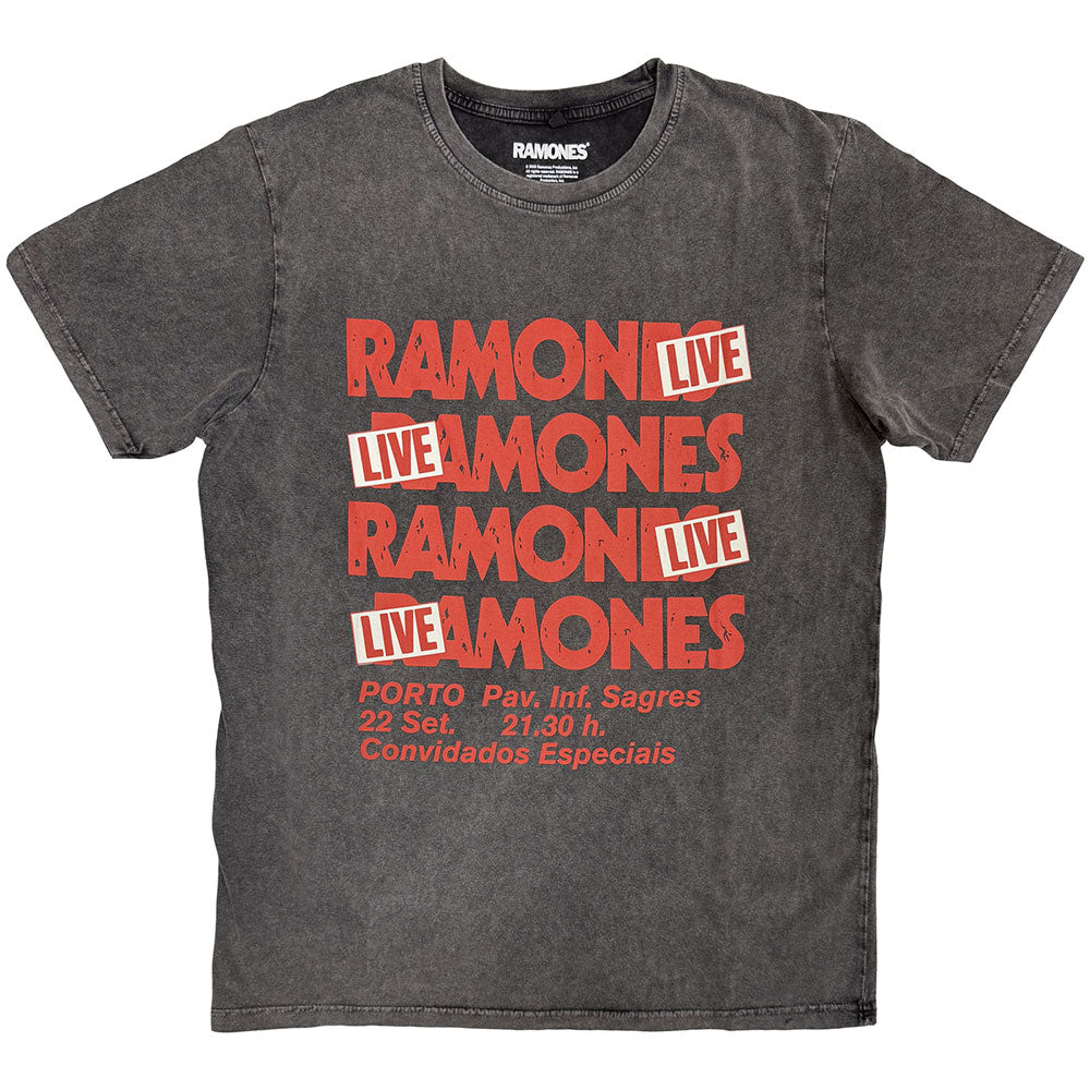 RAMONES Stone Wash T-Shirt, Concert