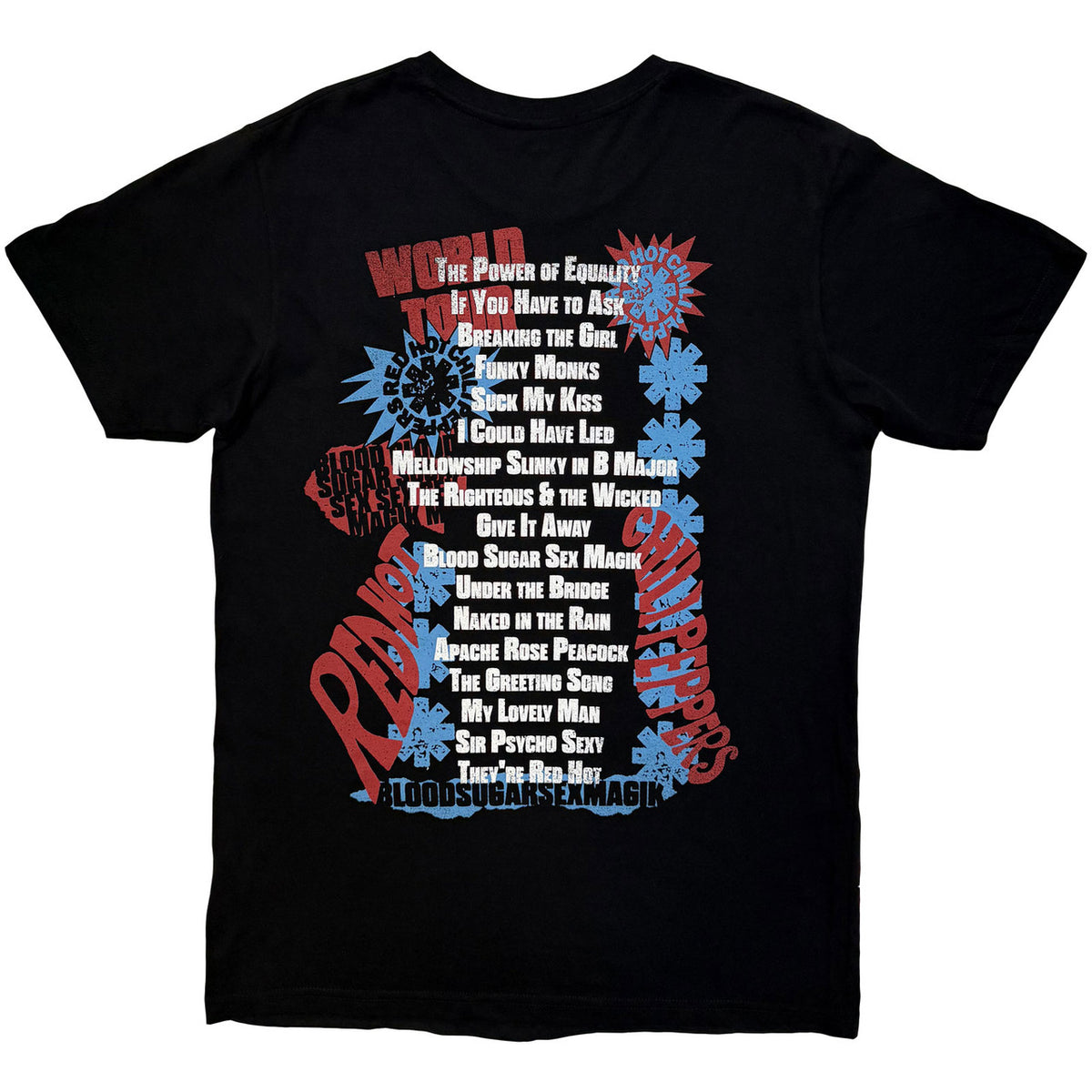 RED HOT CHILI PEPPERS Carbon T-Shirt, Blood Sugar Sex Magik Tracklist