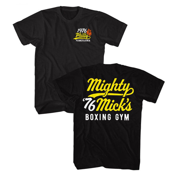 ROCKY T-Shirt, Mighty Micks Gym Front And Back