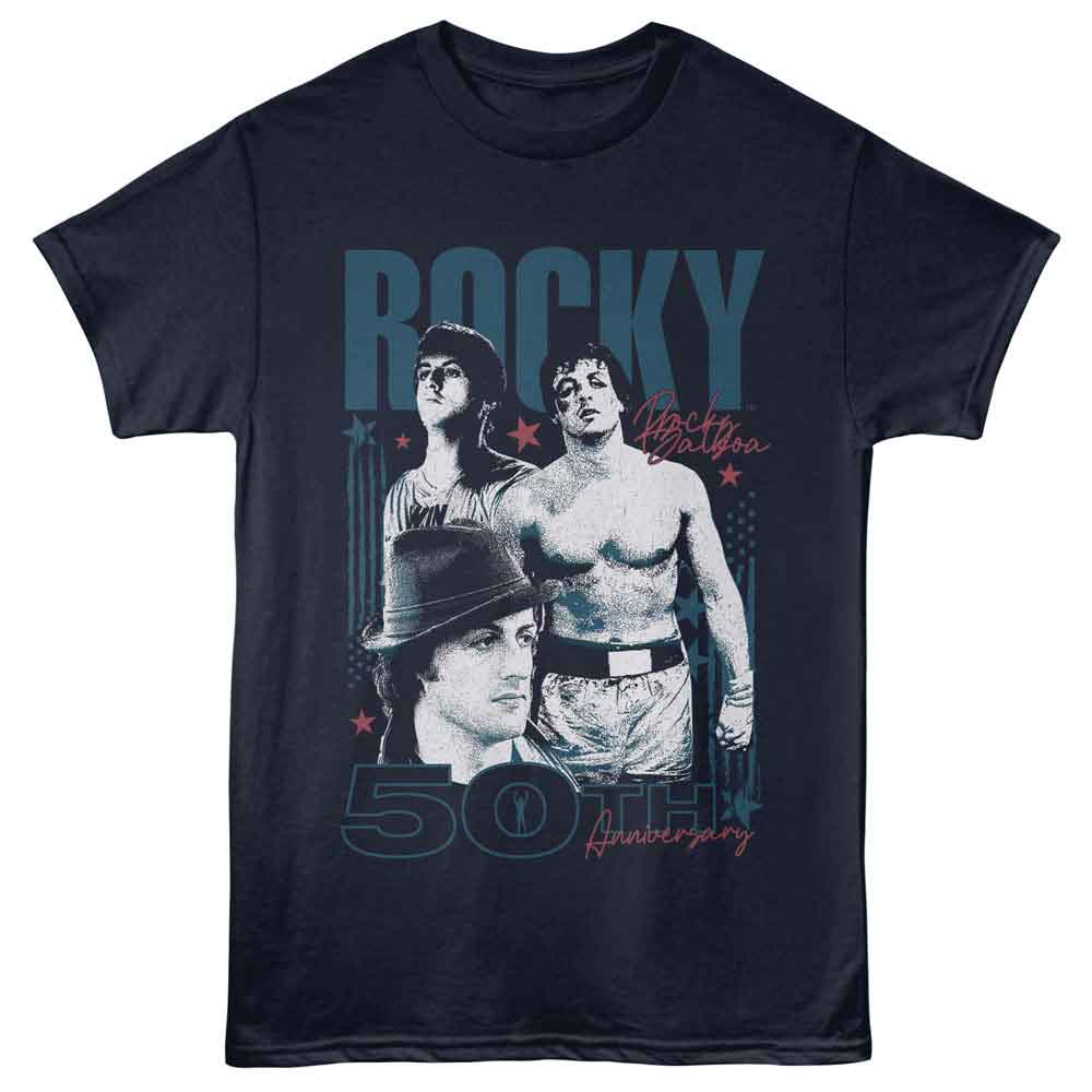 ROCKY Eye-Catching T-Shirt, STARS AND STRIPES 50TH