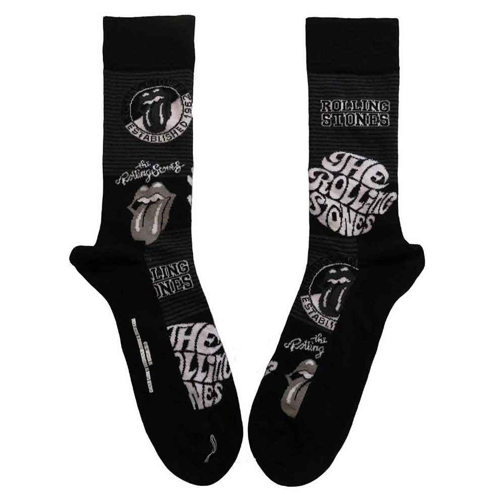 THE ROLLING STONES Unisex Ankle Socks, Mono Logos