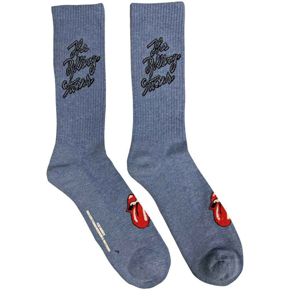 THE ROLLING STONES Unisex Ankle Socks, Script Logo