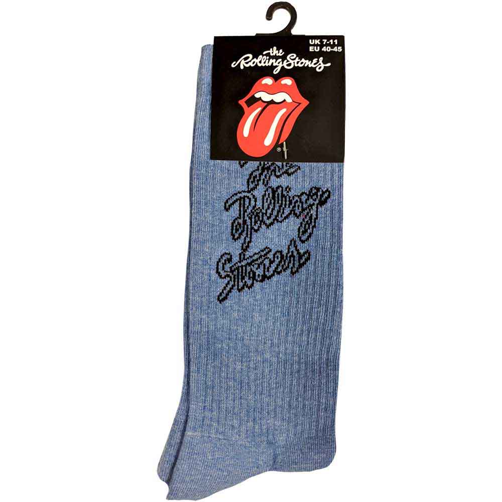 THE ROLLING STONES Unisex Ankle Socks, Script Logo