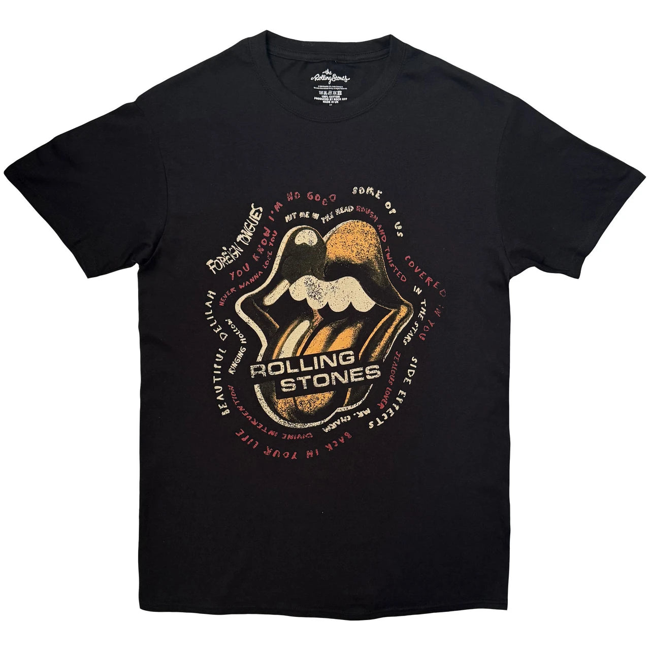THE ROLLING STONES Attractive T-Shirt, Foreign Tongues