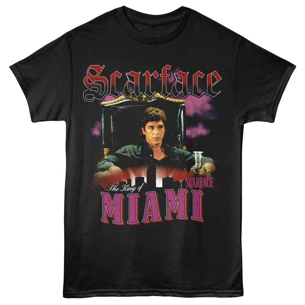 SCARFACE Eye-Catching T-Shirt, KING OF MIAMI