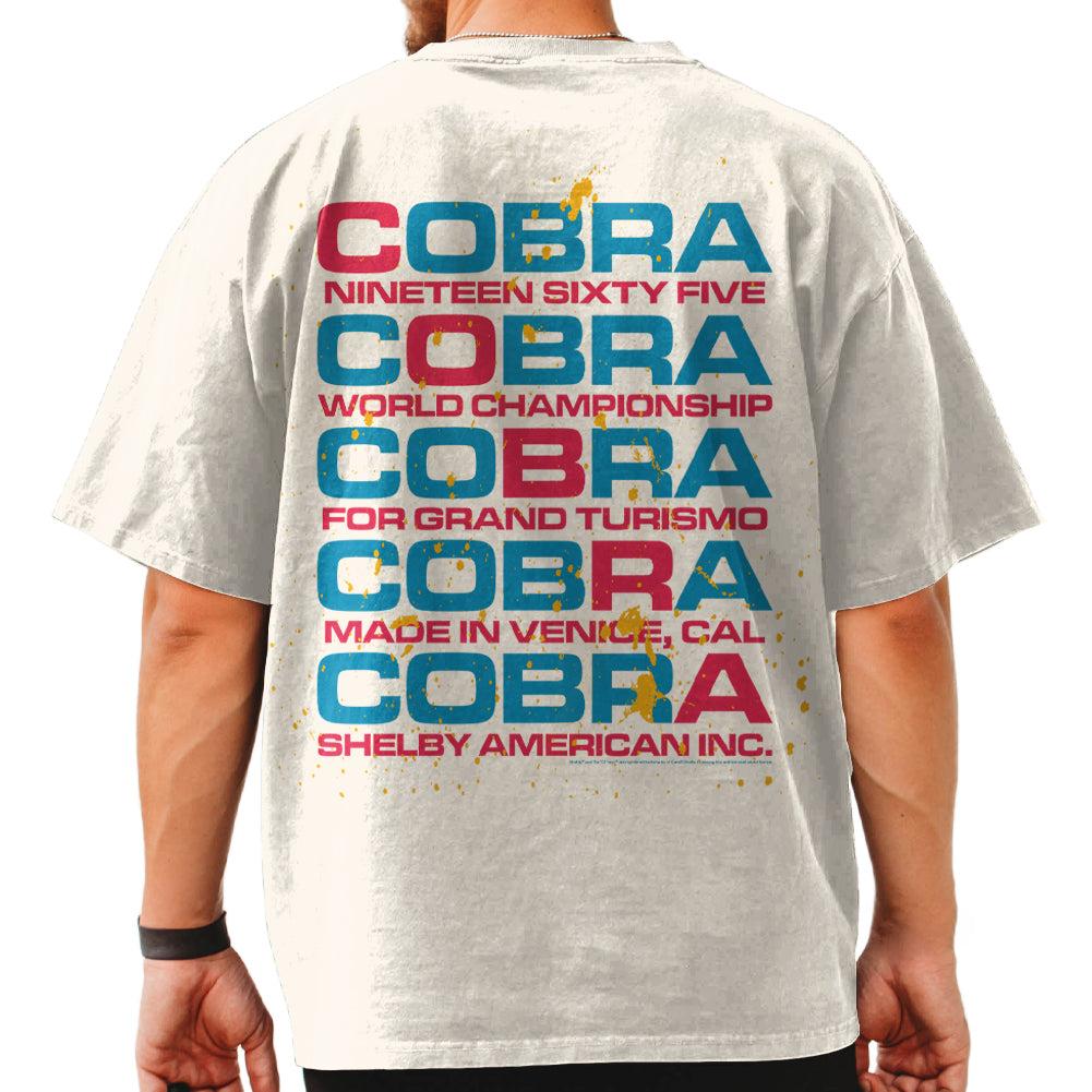 CARROLL SHELBY Oversized T-Shirt, COBRA 65 GT CHAMPS