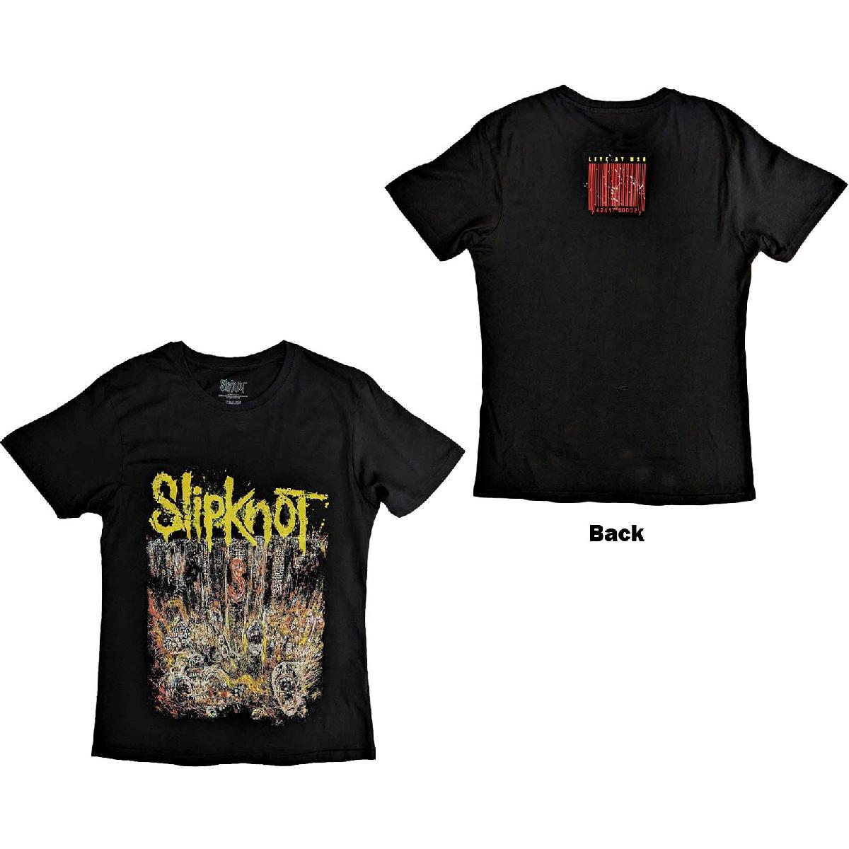 Slipknot All Out Life Devil Blur Logo T-Shirt - Official Men's Band Tee In Black