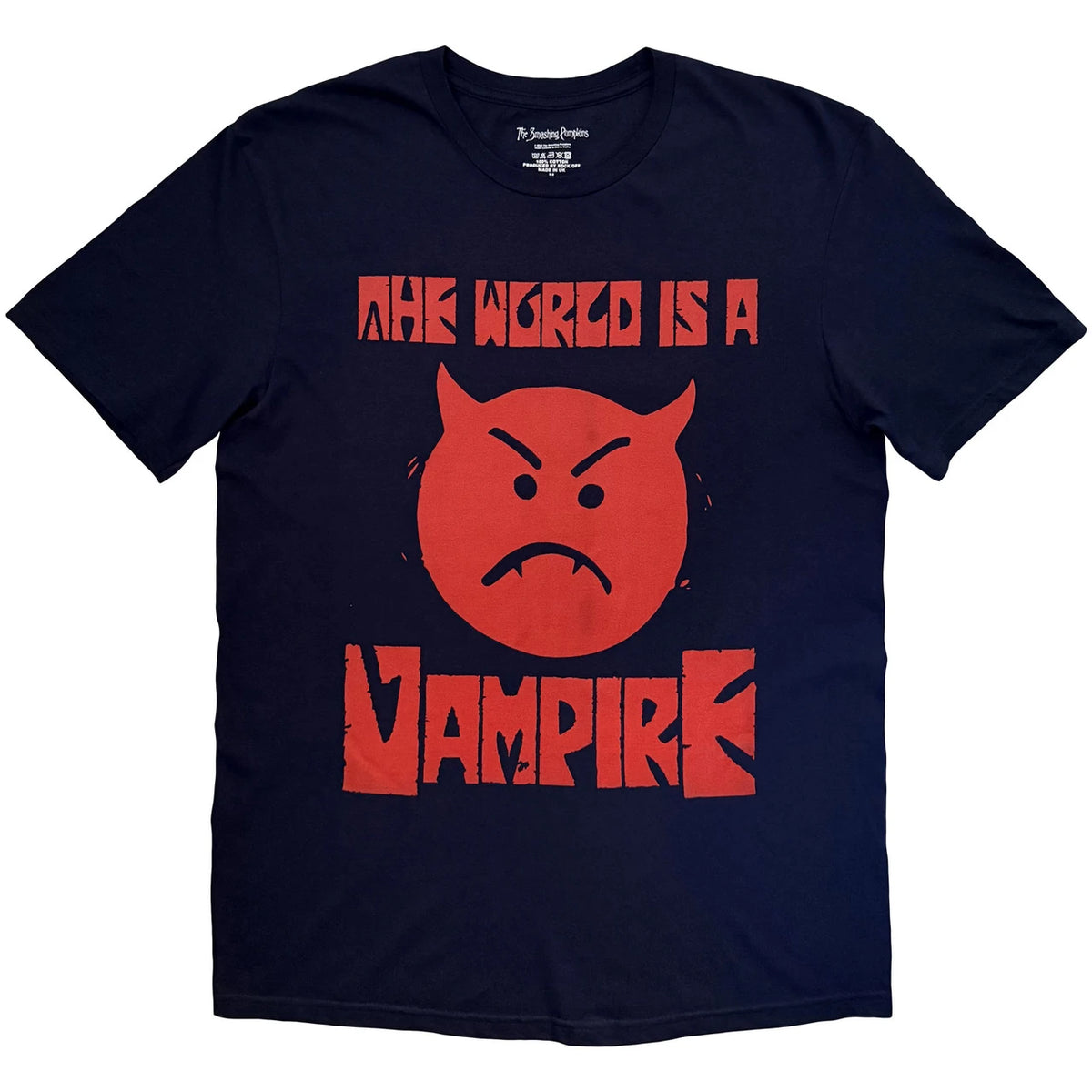 THE SMASHING PUMPKINS Attractive T-Shirt, Red Face Vampire