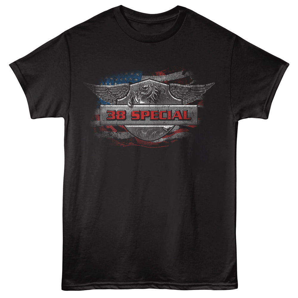 38 SPECIAL Eye-Catching T-Shirt, BADGE AND FLAG