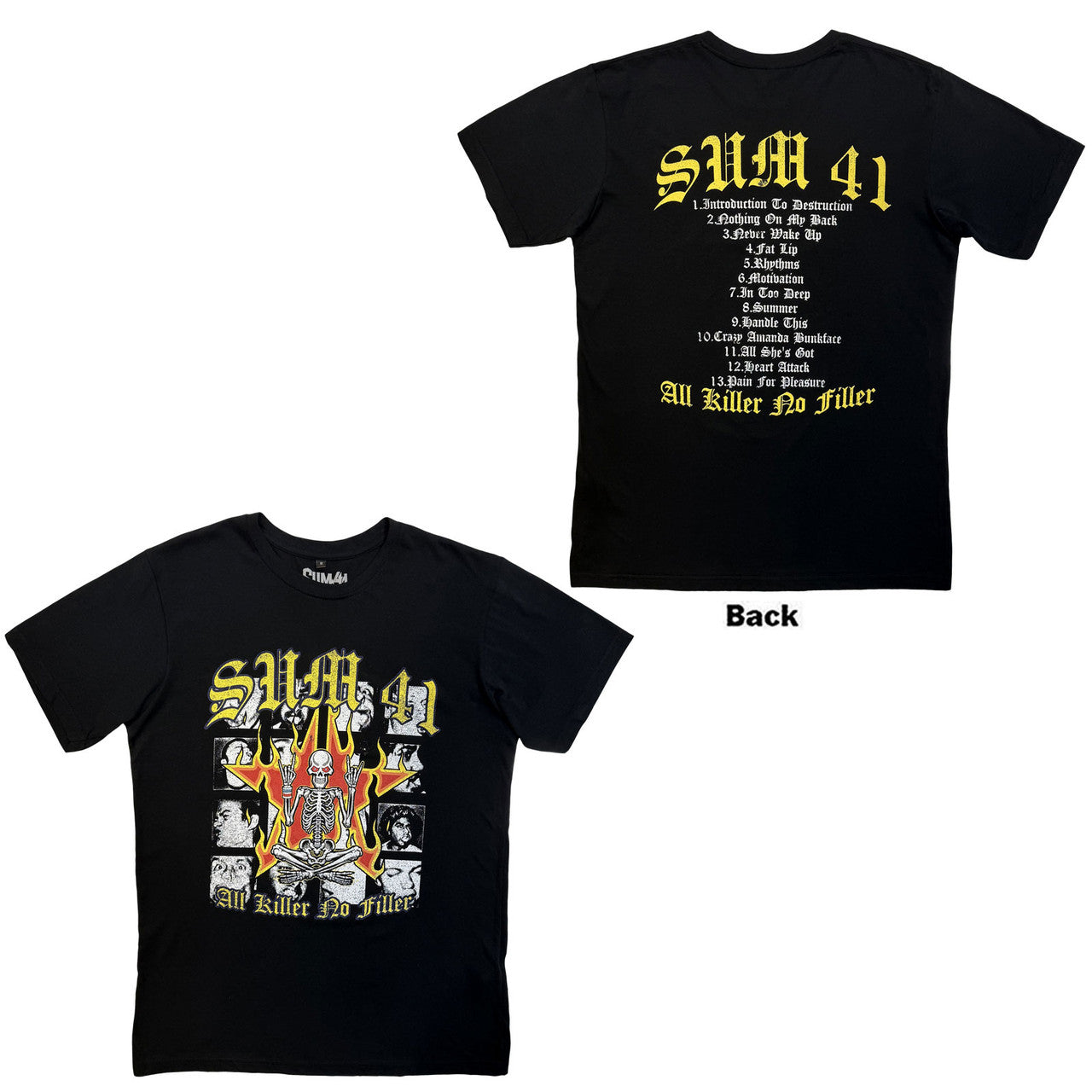 SUM 41 Carbon T-Shirt, All Killer No Filler Tracklist