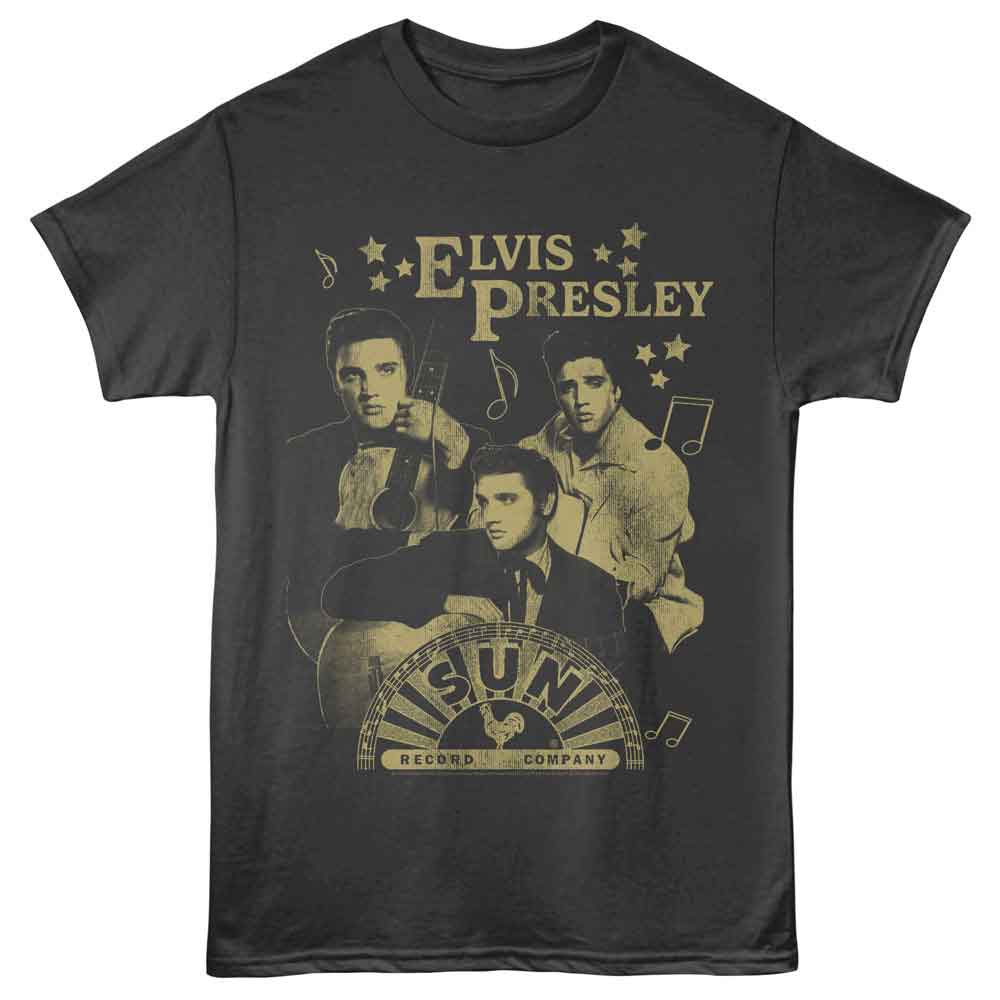 SUN RECORDS Eye-Catching T-Shirt, ELVIS PHOTO COLLAGE