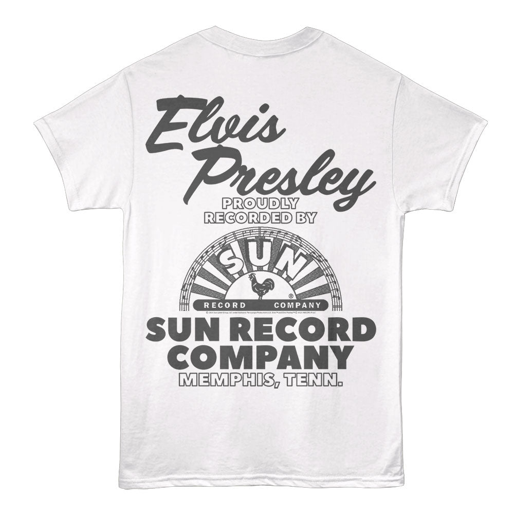 SUN RECORDS Eye-Catching T-Shirt, ELVIS PROUDLY RECORDED