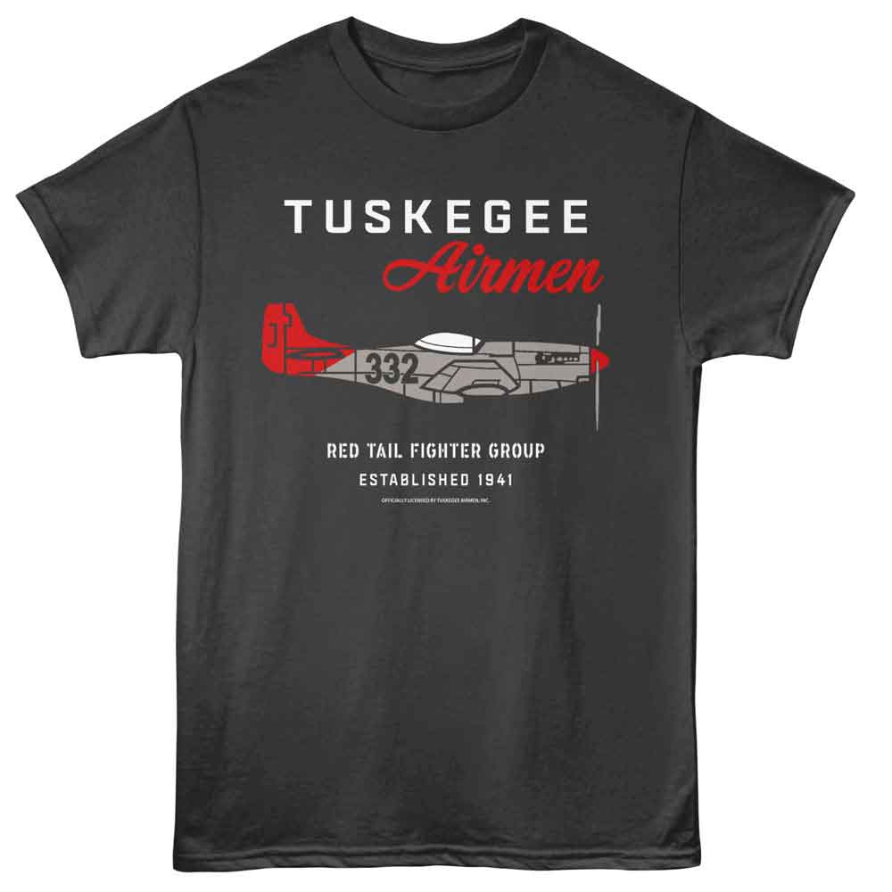 TUSKEGEE AIRMEN Eye-Catching T-Shirt, RED TAIL FIGHTER GROUP
