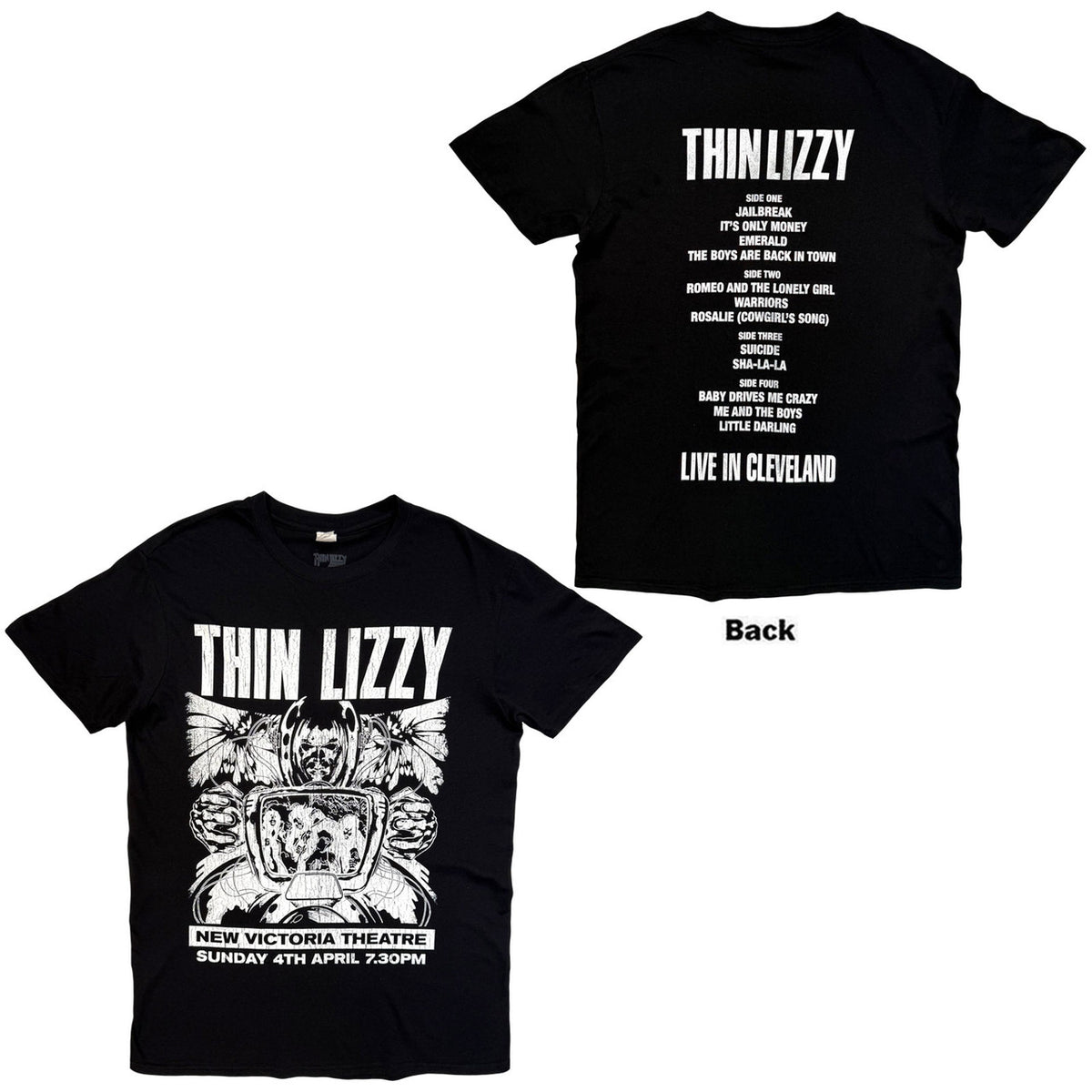 THIN LIZZY Attractive T-Shirt, Jailbreak Flyer Cleveland &