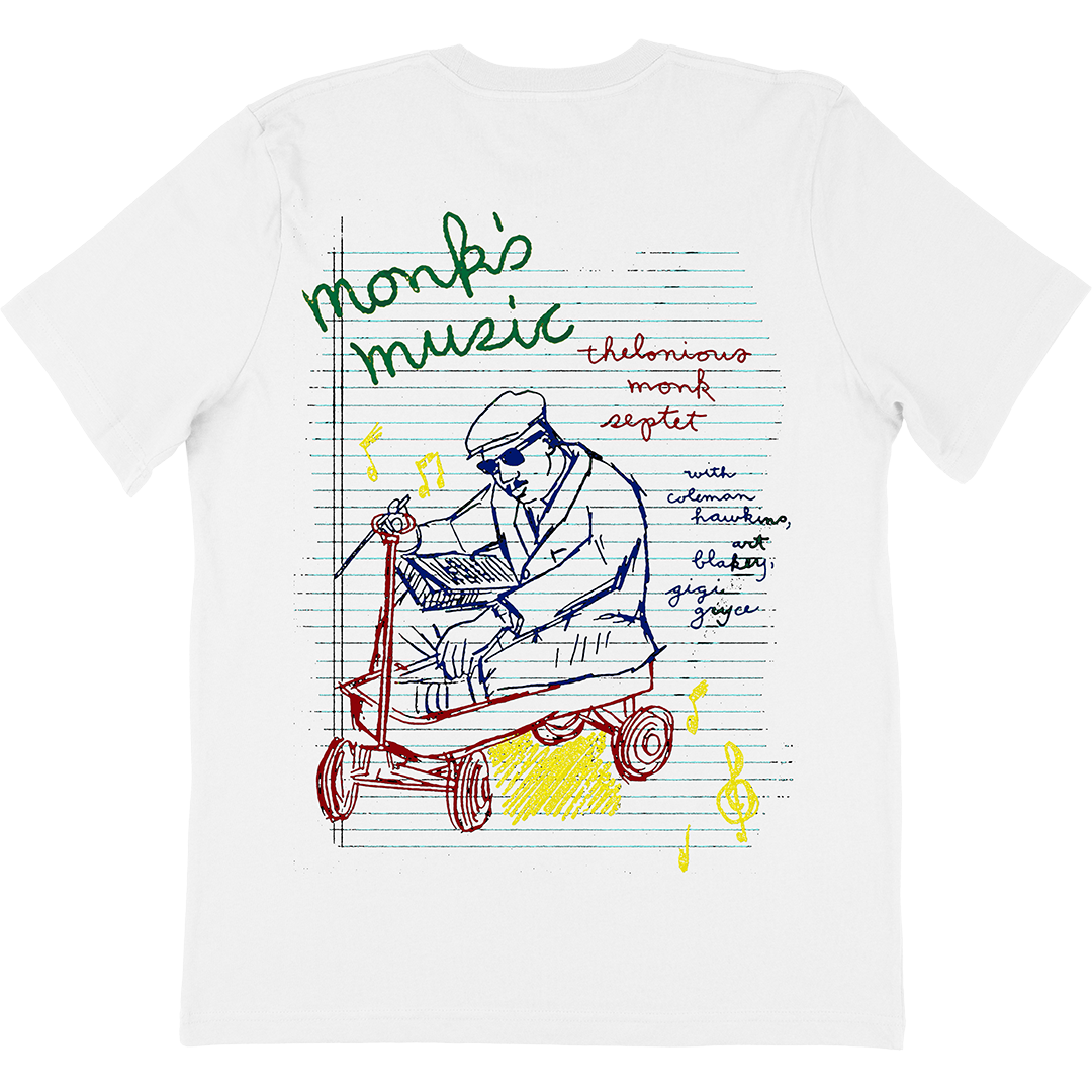 Thelonious Monk Monks Music College Ruled T-Shirt